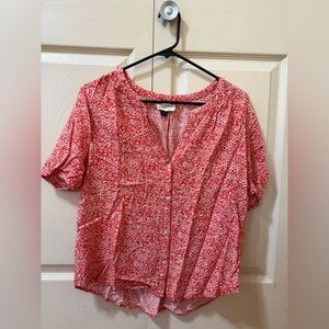 Red Universal Thread button down blouse